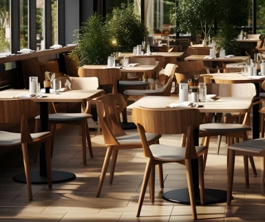 ambient cafe before service